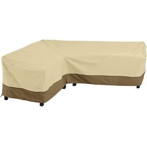 Two-Tone Cream and Brown Furniture Cover